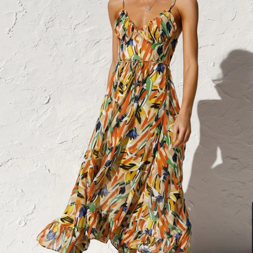 Multi color midi dress